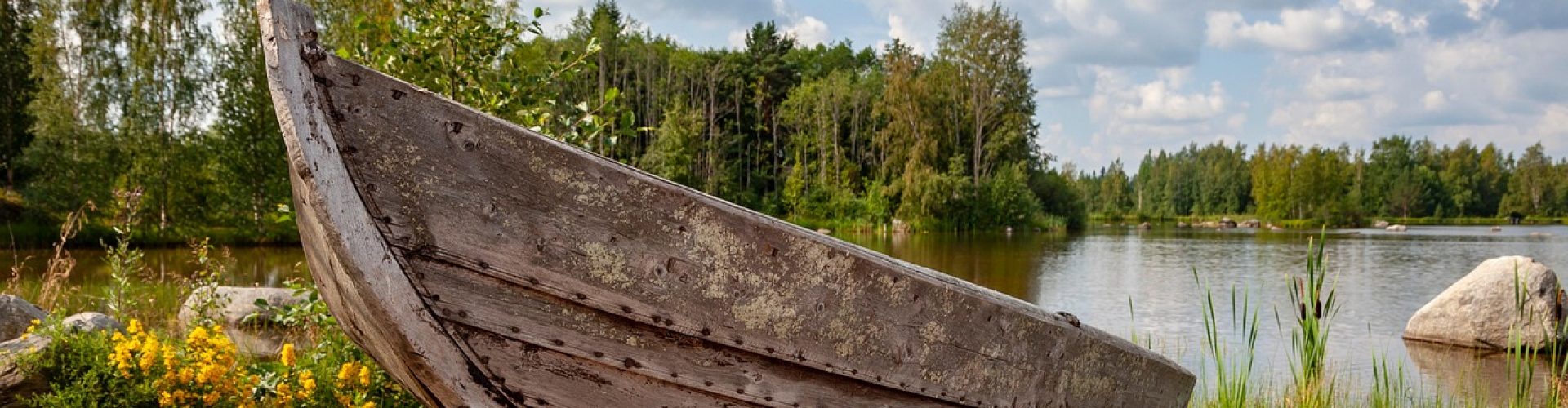 boat, lake, sleet, old, nature, wooden, rowing boat, summer, finland, vessel